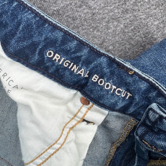 American Eagle Original Bootcut Flex Jeans Mens 34x35 Medium Wash Blue Denim - Picture 4 of 8